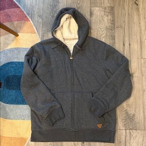 Men’s Weatherproof Vintage Gray Sherpa-Lined Hoodie